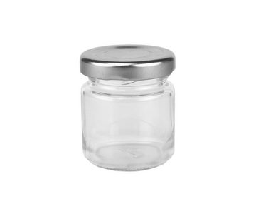 MamboCat Einmachglas 100er Set Sturzglas 53 ml To 43 silberner Deckel incl. Rezeptheft, Glas