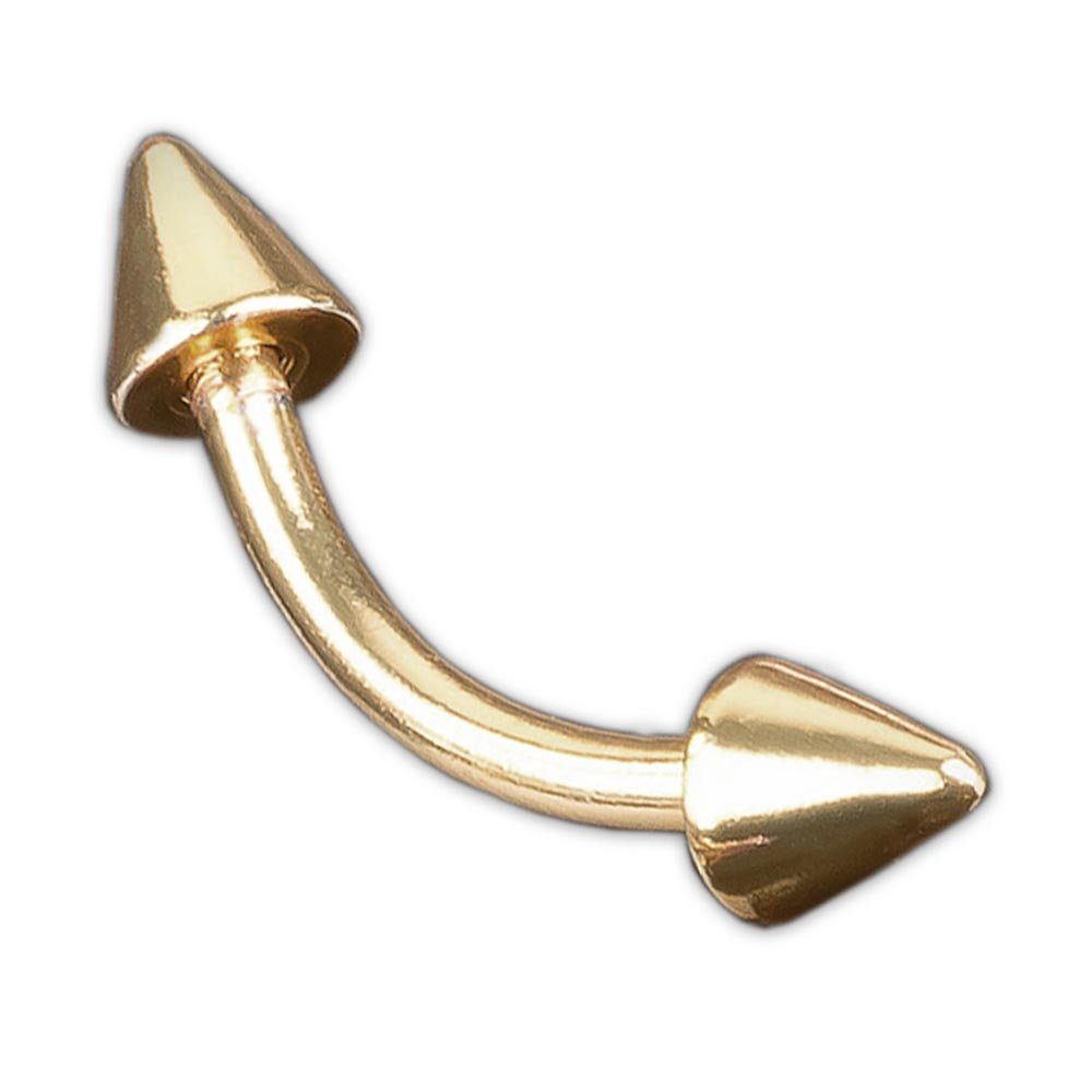 viva-adorno Пирсинг брови Piercing Banane mit Spikes Spitzen Chirurgenstahl, Augenbrauen Tragus Helix Lippe Nase Intim