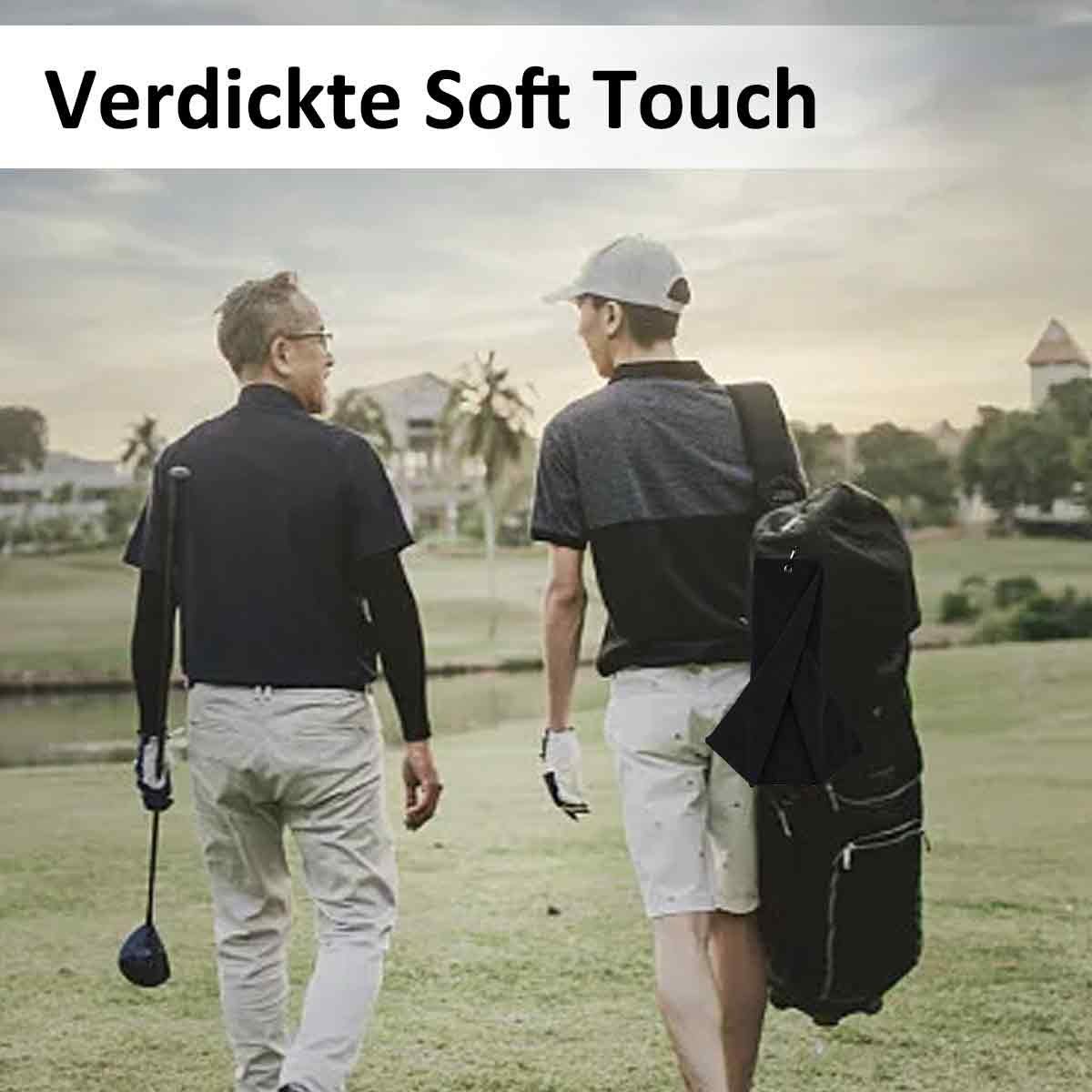 Gefaltetes Golfhandtuch,Premium Handtücher Stoff,Waffelmuster Schwarz Mikrofaser Jormftte
