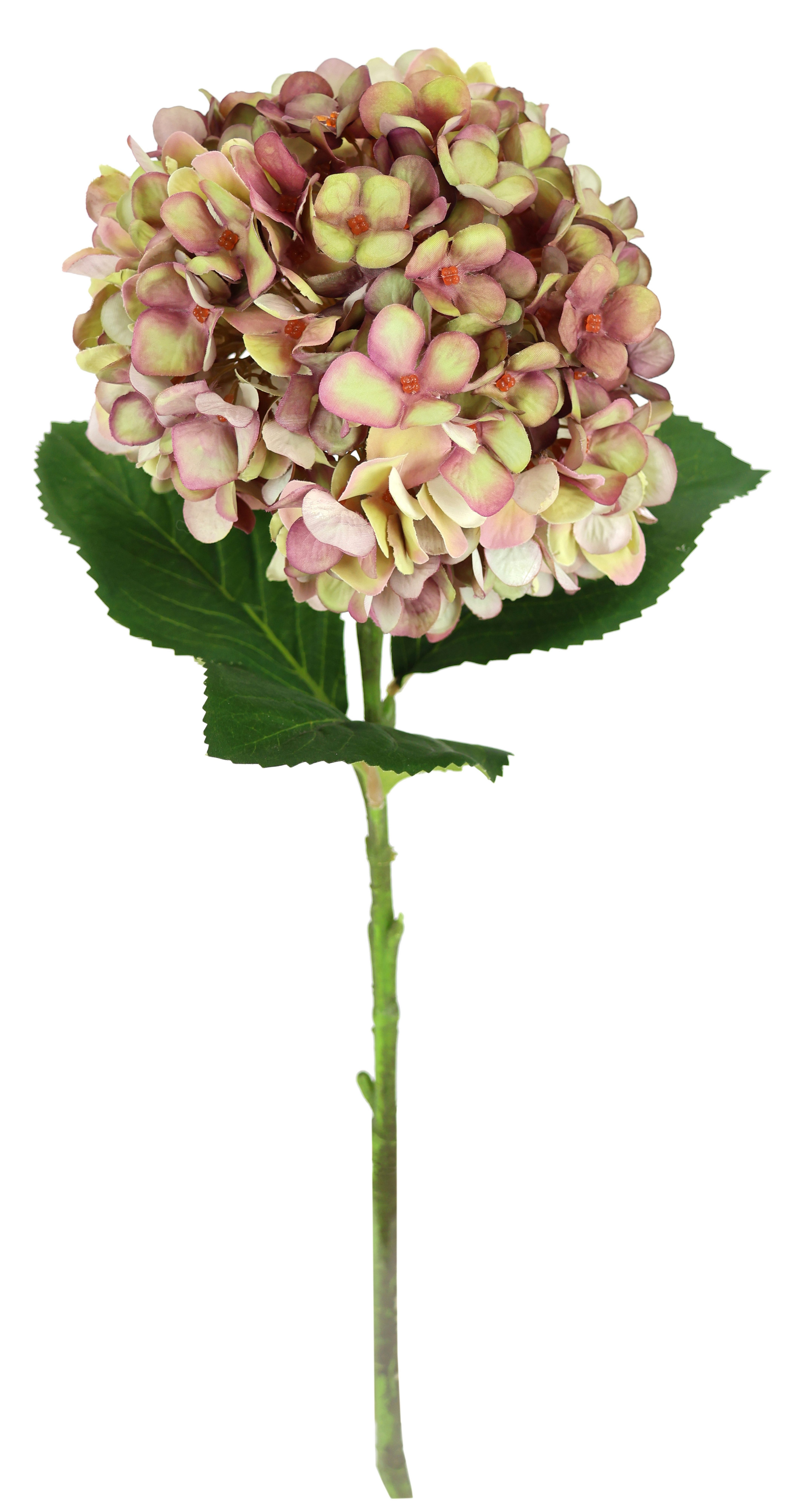 Kunstblume Künstliche Hortensie, I.GE.A., Höhe 47 cm, Einzelblume Stielblume Seidenblume Dekoblume für Vase, Hochzeit