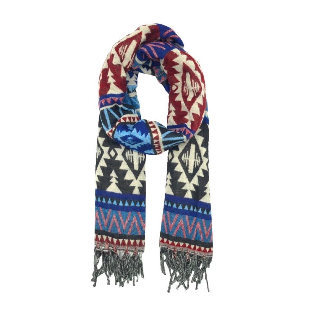 Goodman Design XXL-Schal Ethno-Winterschal Poncho – vielseitig, warm und stilvoll!, Hergestellt in Indien – mit Liebe zum Detail