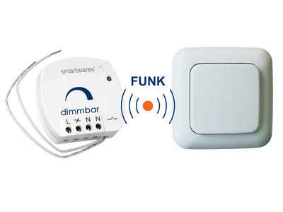 smartwares Licht-Funksteuerung, Smart Home Funk Schalter Set - Mini Einbaudimmer & Wandschalter Taster