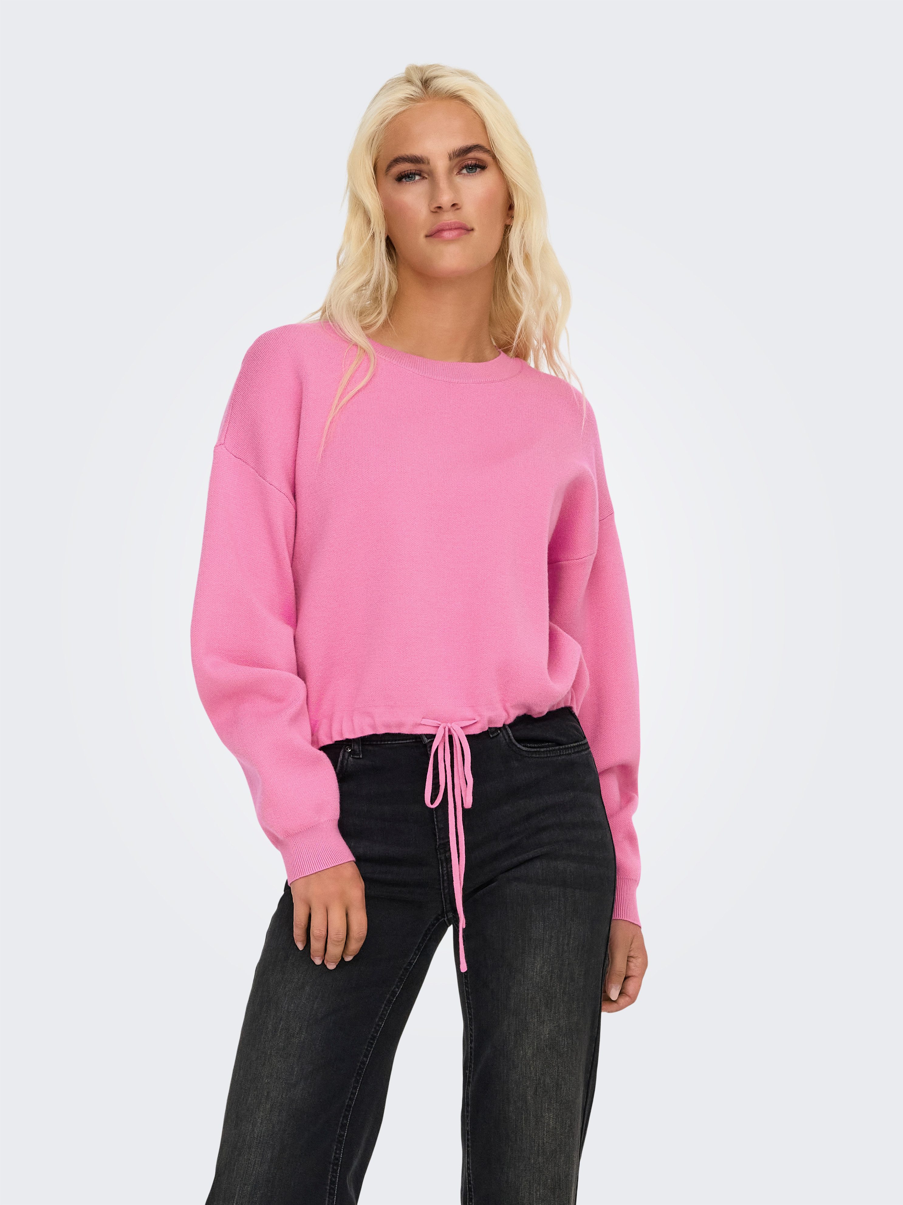 Strickpullover ONLSUMMER LIFE LS O-NECK STRING CC KNT