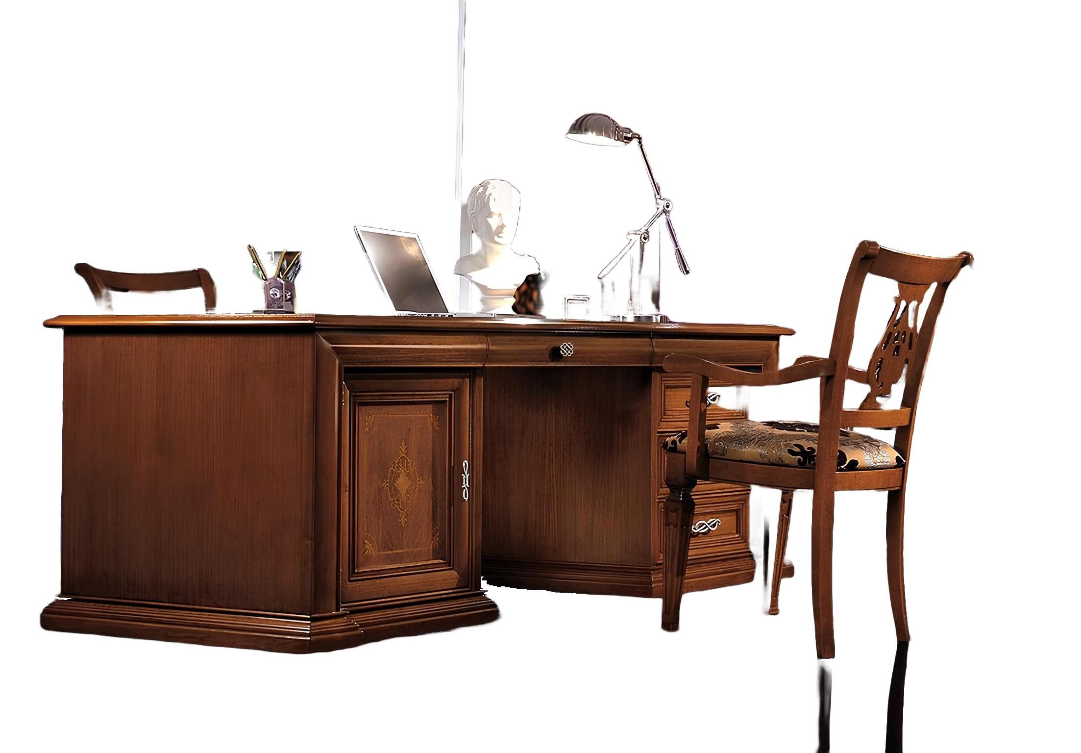 Xlmoebel Schreibtisch Hochwertiger Schreibtisch aus Massivholz italienisches Design (Schreibtisch), Hergestellt in Europa