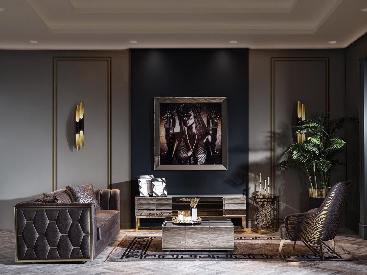 Xlmoebel Polstergarnitur Elegantes Sofa und Sessel in zeitlosem Design für Ihr Wohnzimmer, (Sofagarnitur 3+1 Sitzer), Hergestellt in Europa