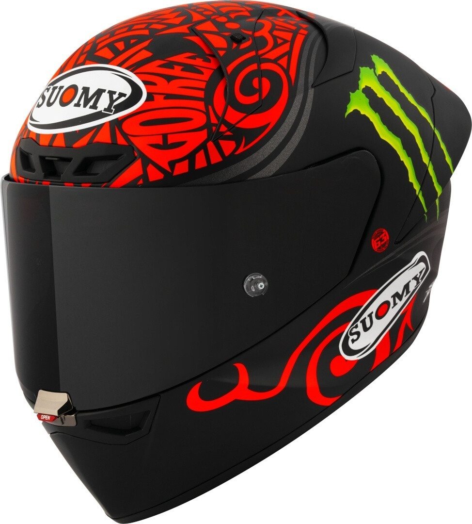 Suomy Motorradhelm S1-XR GP Bagnaia Monster Replica 2024 Helm, Notfallsystem-Polsterung (EQRS)