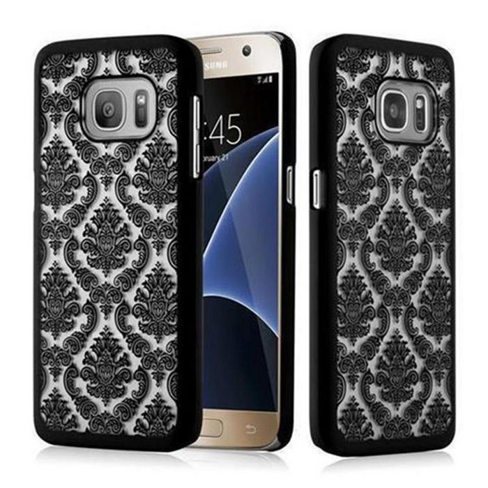 Cadorabo Handyhülle Hard Cover Mandala Samsung Galaxy S7 Handy Schutzhülle - Hülle - Robustes Hard Cover Back Case Bumper