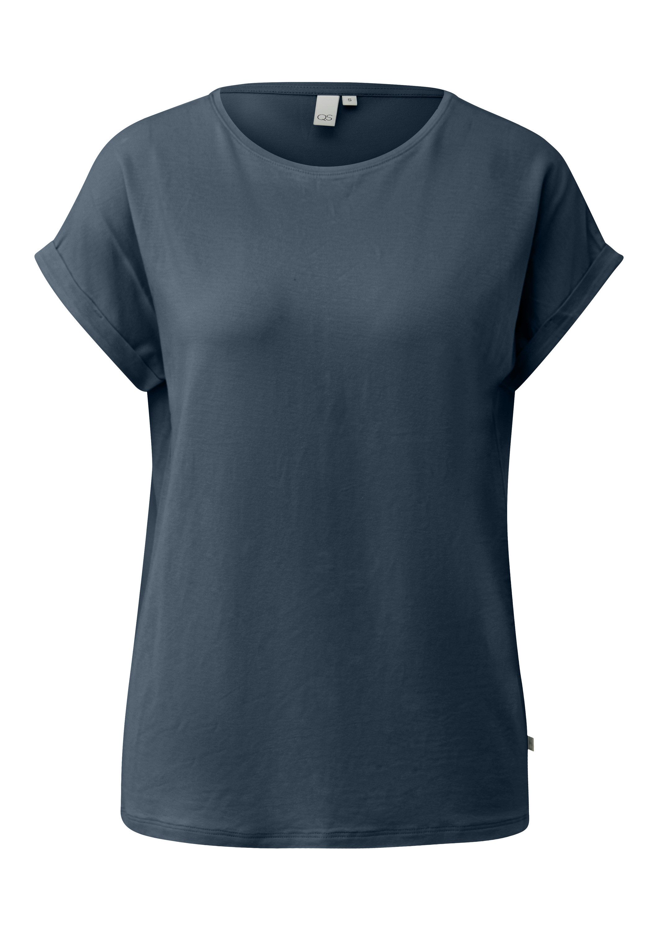 QS Kurzarmshirt T-Shirt T-Shirt aus Lyocellmix