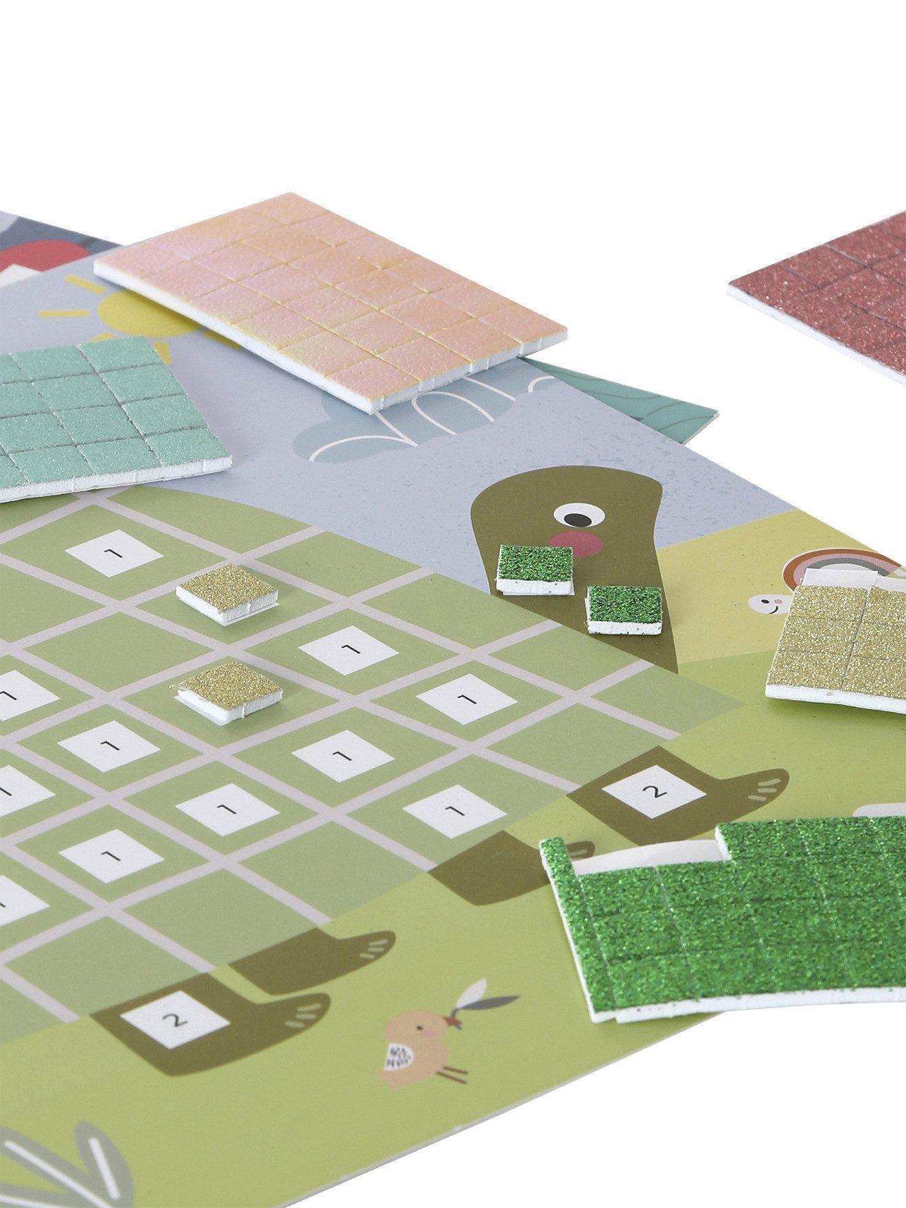 vertbaudet Tafel Sticker-Set mit Glitzer für Kinder