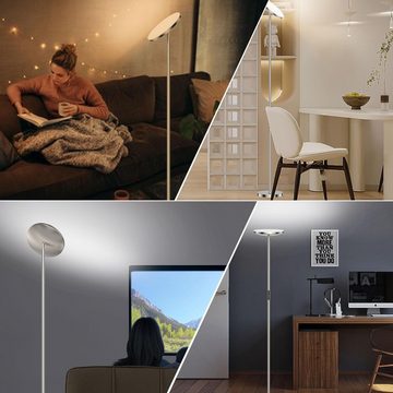 MODLICHT LED Stehlampe 30W LED Stehleuchte 3000K-6000K Dimmbar Deckenfluter Stehlampe, 3330lm mit 6 Szenemodi, für Wohnzimmer Schlafzimmer, Büro