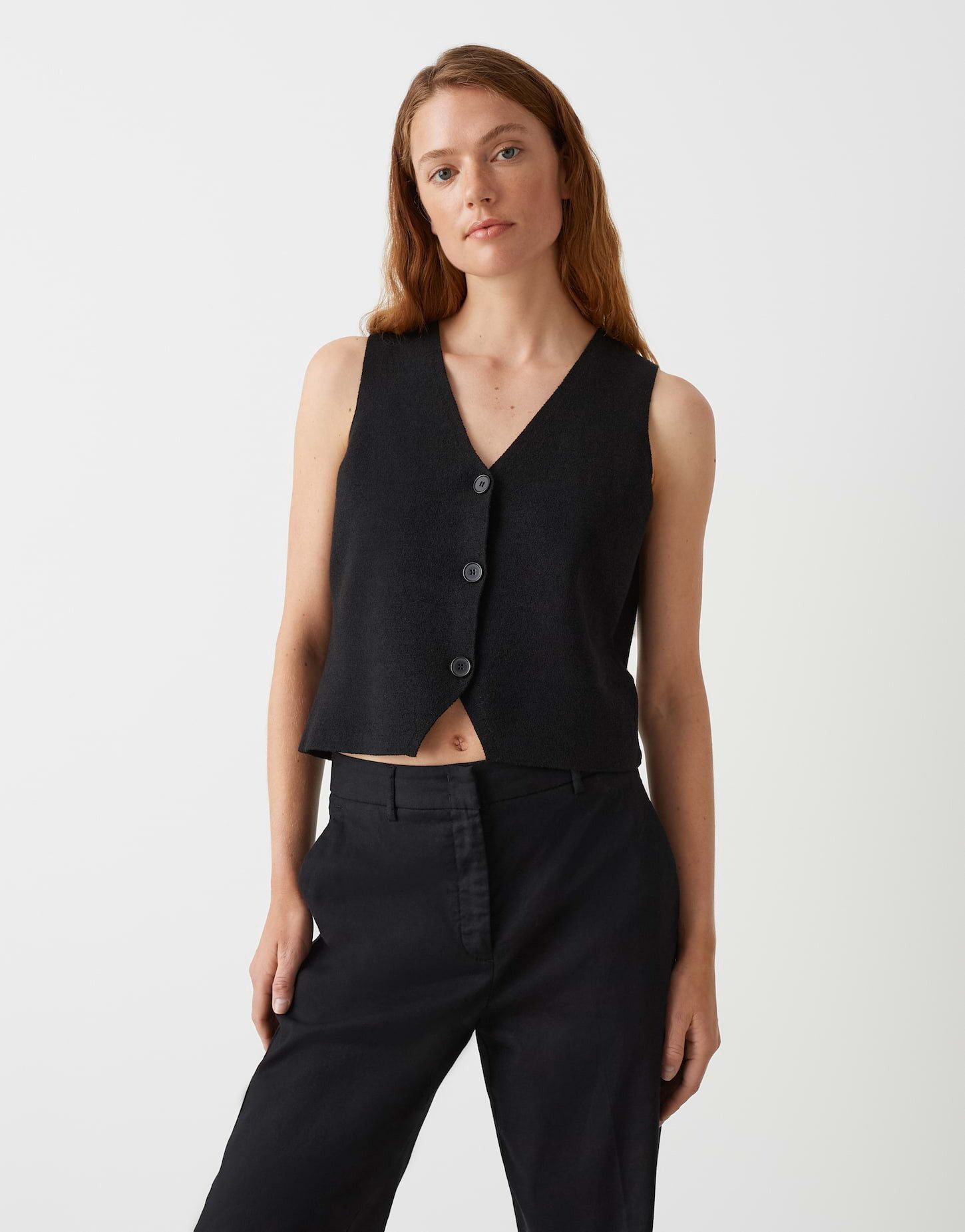 Anzugweste Für Damen Anzugweste DIFORA Slim Aus Milano Strick Black, 40 Opus Difora Preisvergleich