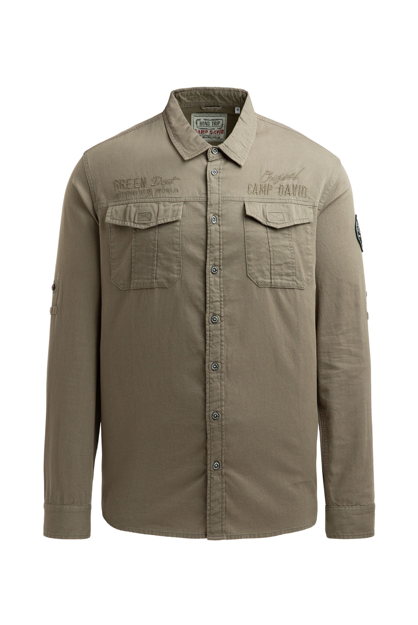 CAMP DAVID Langarmhemd mit Klappentaschen günstig online kaufen