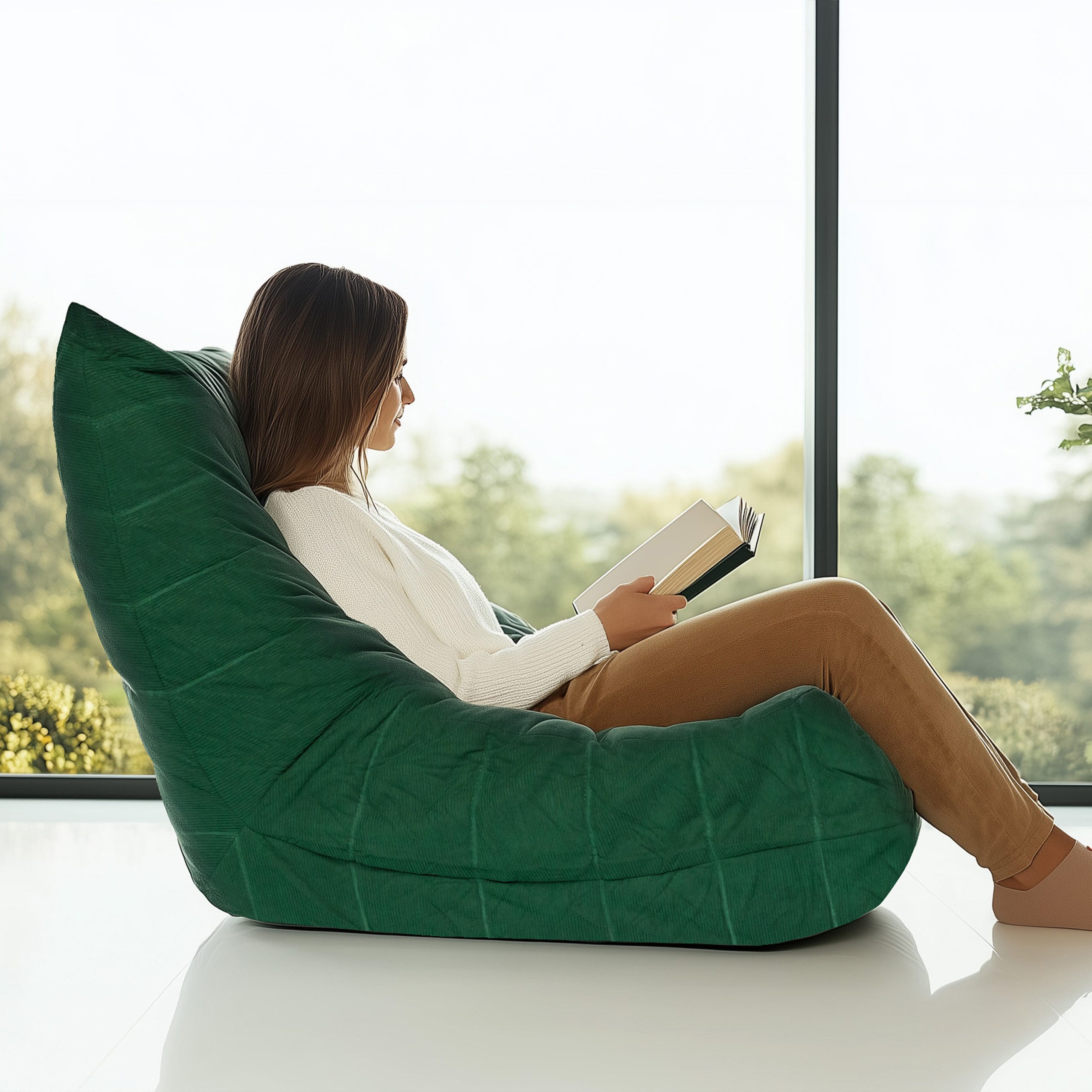 hjh LIVING Loungesessel Loungesessel Sitzolo Stoff, Bodensofa in Cord-Optik günstig online kaufen