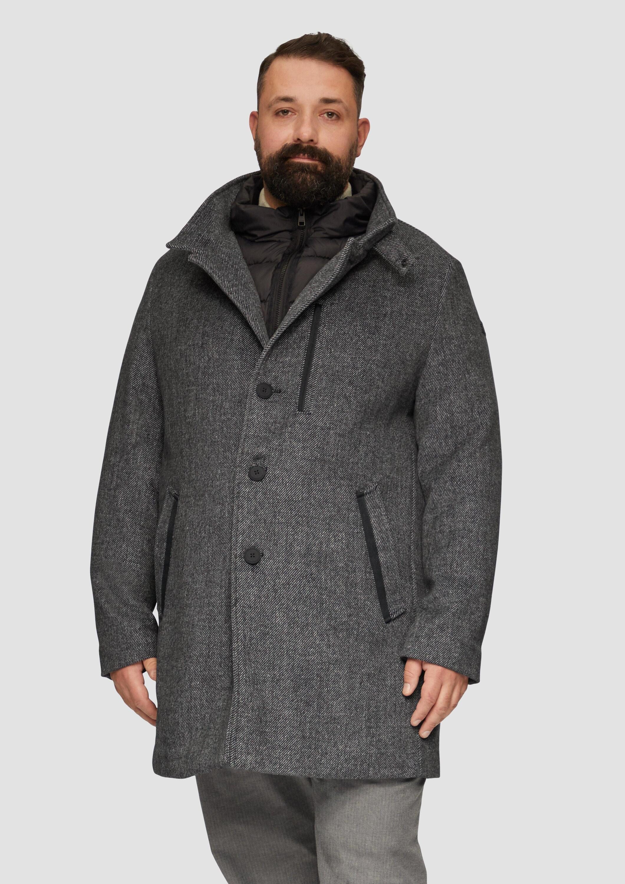 s.Oliver Funktionsmantel Outdoor-Mantel Sportiver Kurzmantel mit gestepptem günstig online kaufen