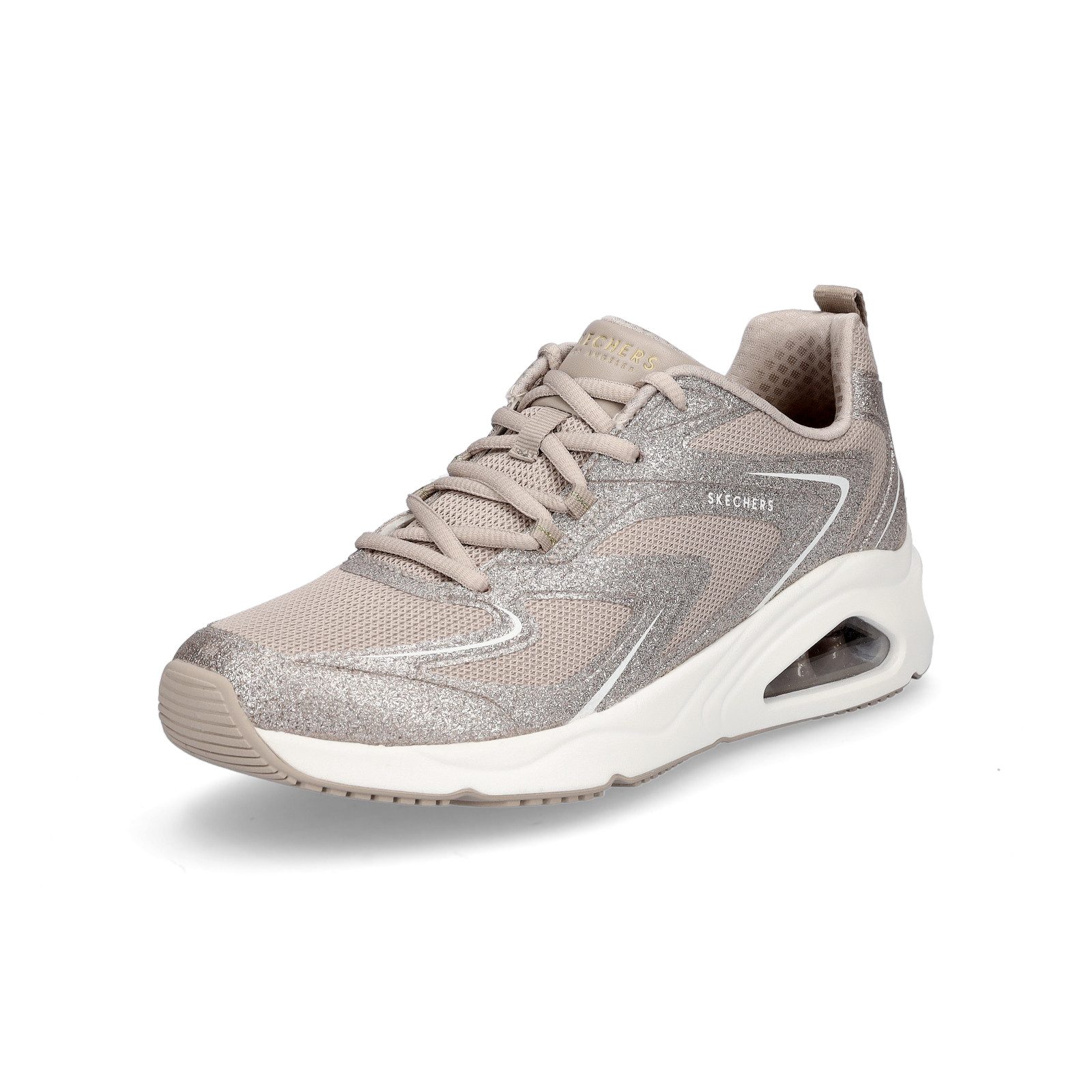 Skechers Damen Sneaker Tres-Air UNO Glit-Airy taupe Sneaker