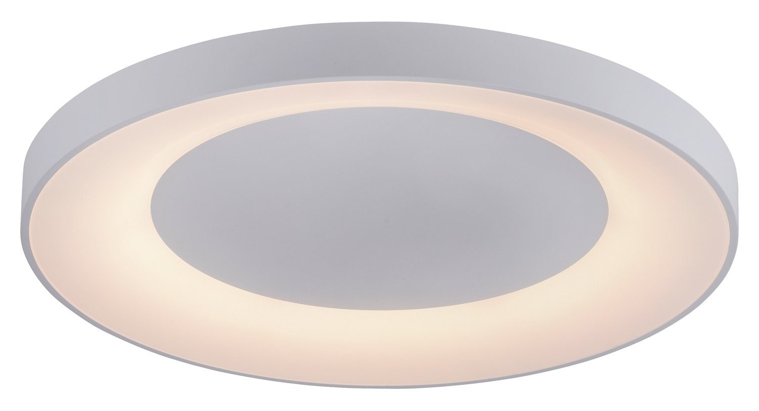 JUST LIGHT LED Deckenleuchte ANIKA, 1-flammig, Ø 70 cm, Grau, Weiß, Kunststoff, Anpassung der Farbtemperatur, Dimmfunktion, Memoryfunktion, LED fest integriert, Neutralweiß, Warmweiß, LED Deckenlampe
