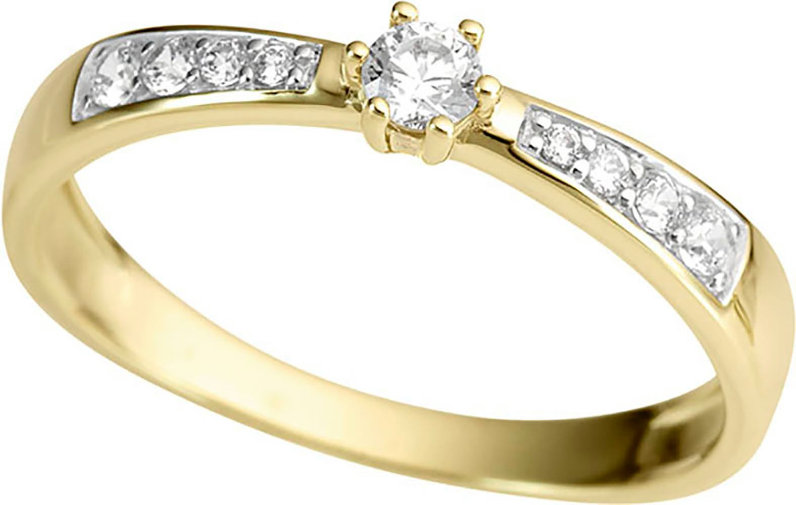 Fingerring Schmuck Geschenk Gold 333 Damenring Goldring Bicolor