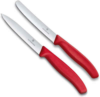 Victorinox Tafelmesser Gemüsemesser Tomatenmesser Swiss Classic 2er Set (Rot)