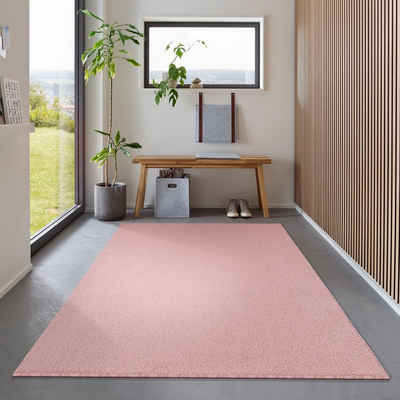Veloursteppich Unicolor - Einfarbig, Carpetsale24, Läufer, Höhe: 11 mm, Einfarbig Kurzflor Teppich Wohnzimmer verschiedene farben und größen