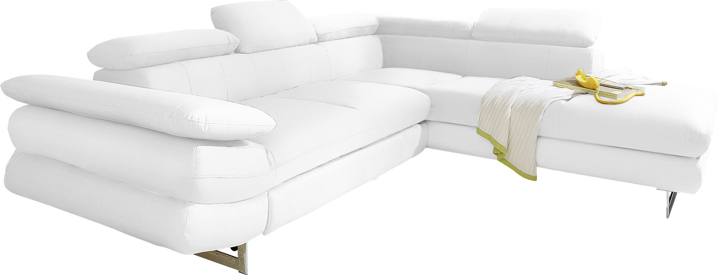 INOSIGN Ecksofa "Solution L-Form", mit Arm- & Kopfteilverstellung, wahlweis günstig online kaufen