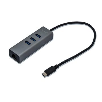 I-TEC USB-Verteiler USB-C Metal HUB 3 Port + Gigabit Ethernet Adapter