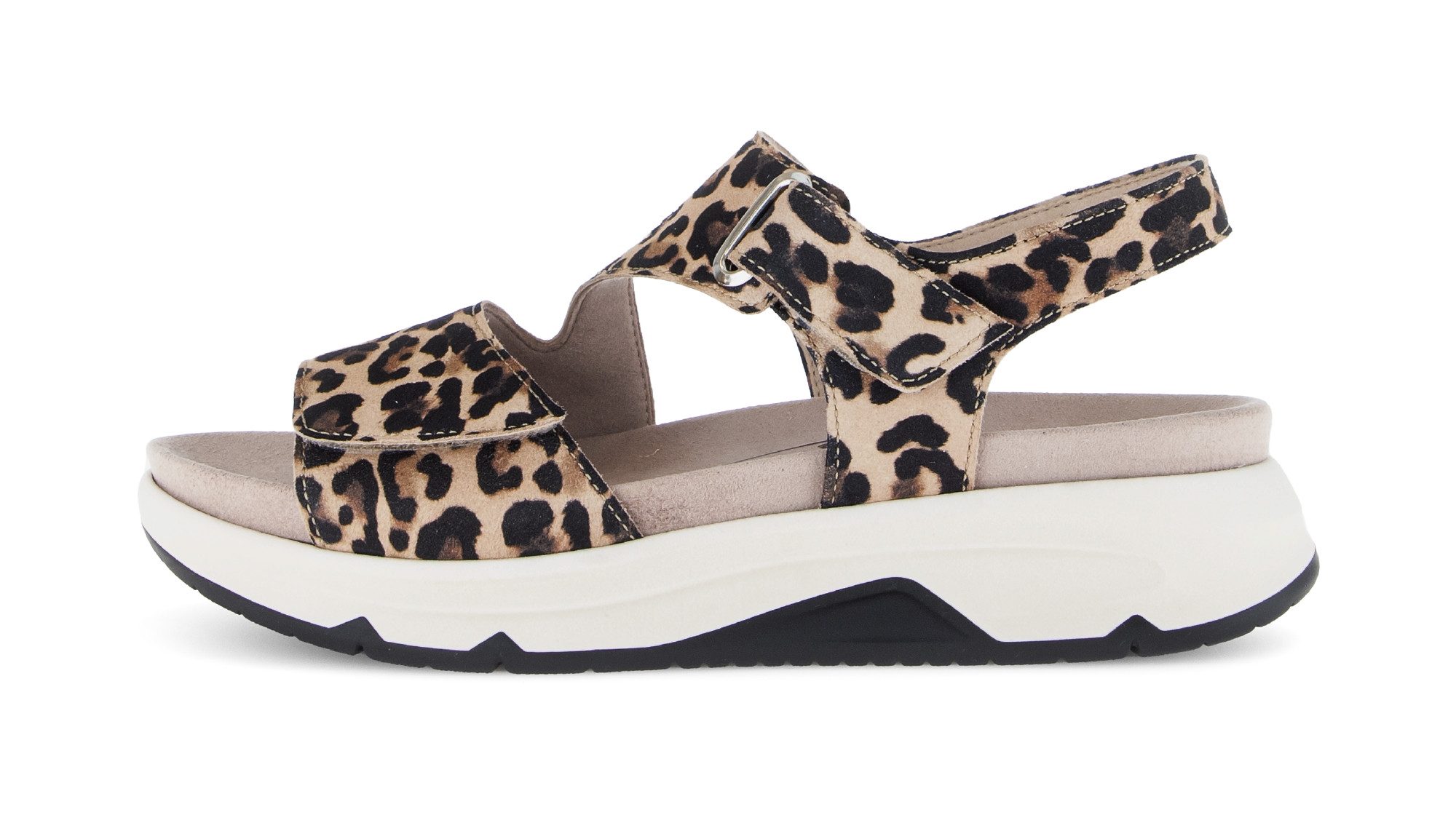 rollingsoft Sandalette Keilabsatz, Rimechensandale mit Klettverschlüssen, G-Weite