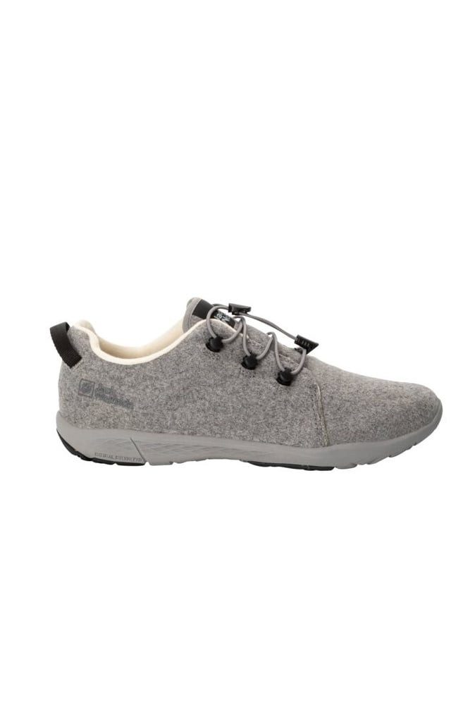 Jack Wolfskin Sneaker Spirit Wool Low (leichte, flexible Sohle) grau Damen Wanderschuh