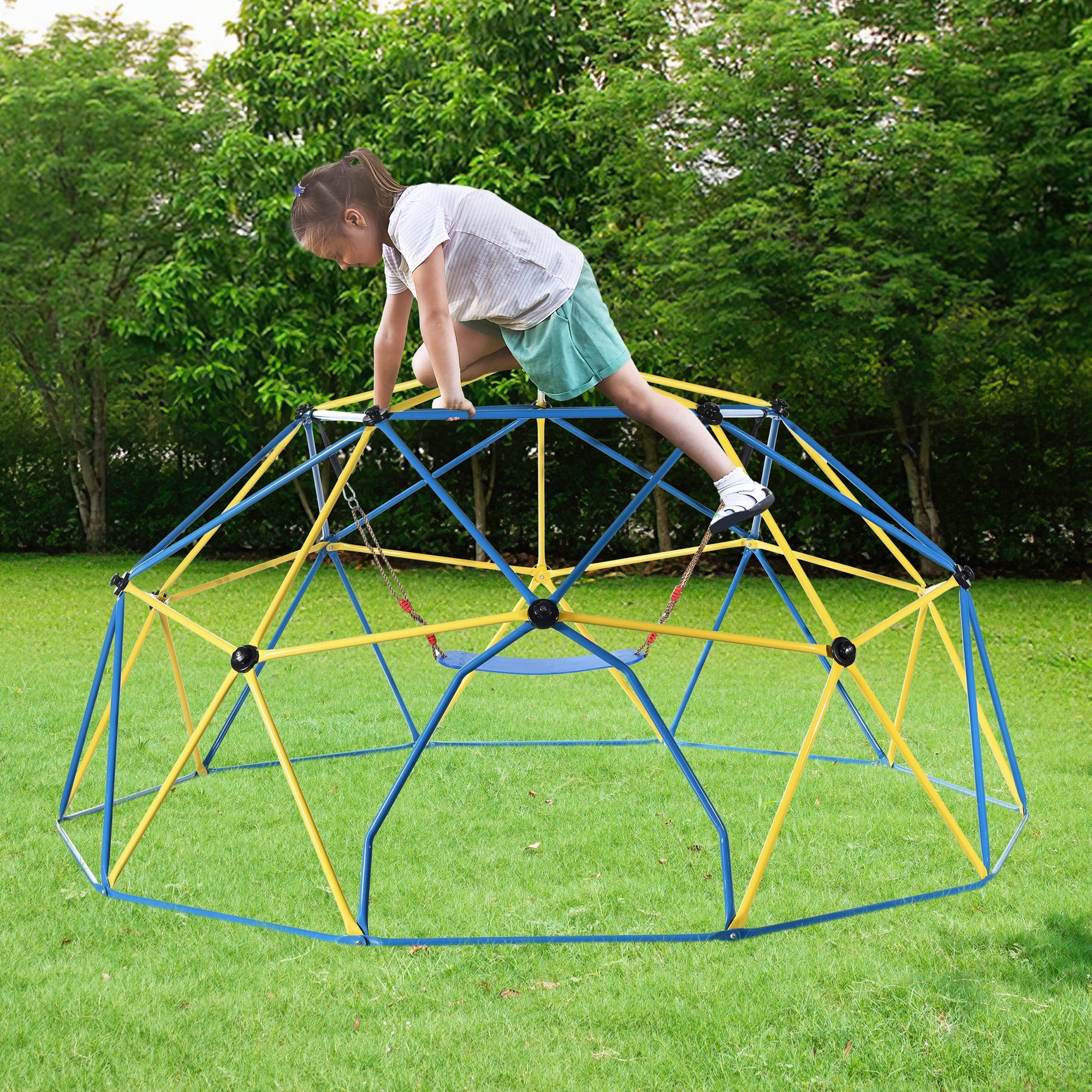 Celya Klettergerüst 10ft Kletterkuppel Schaukel, für Garten Indoor Outdoor