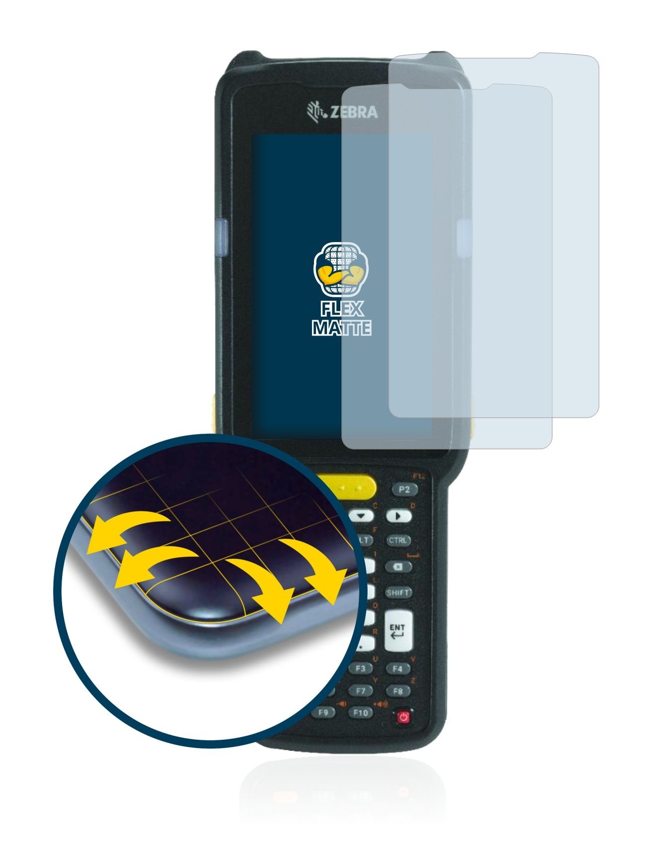 BROTECT FullCover Schutzfolie für Zebra MC3300, Displayschutzfolie, 2