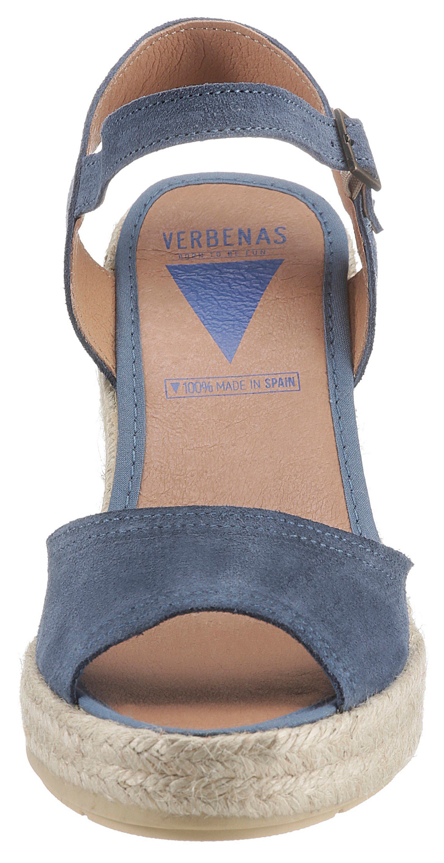 mit jeansblau Sandalette Riemchen verstellbarem Sardegna VERBENAS Sira