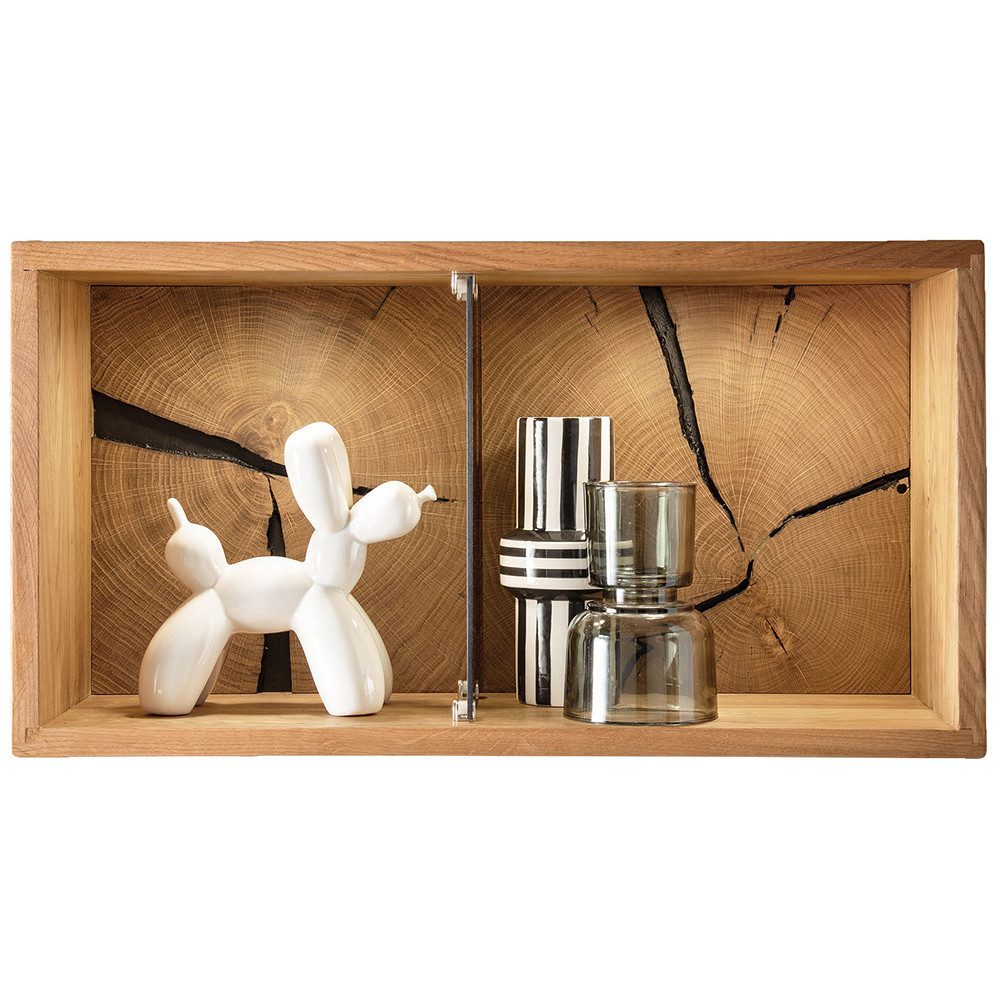 Lomadox Wandregal KIMBERLEY-69, Regal Hängeregal Wandboard modern in massiver geölter Wildeiche