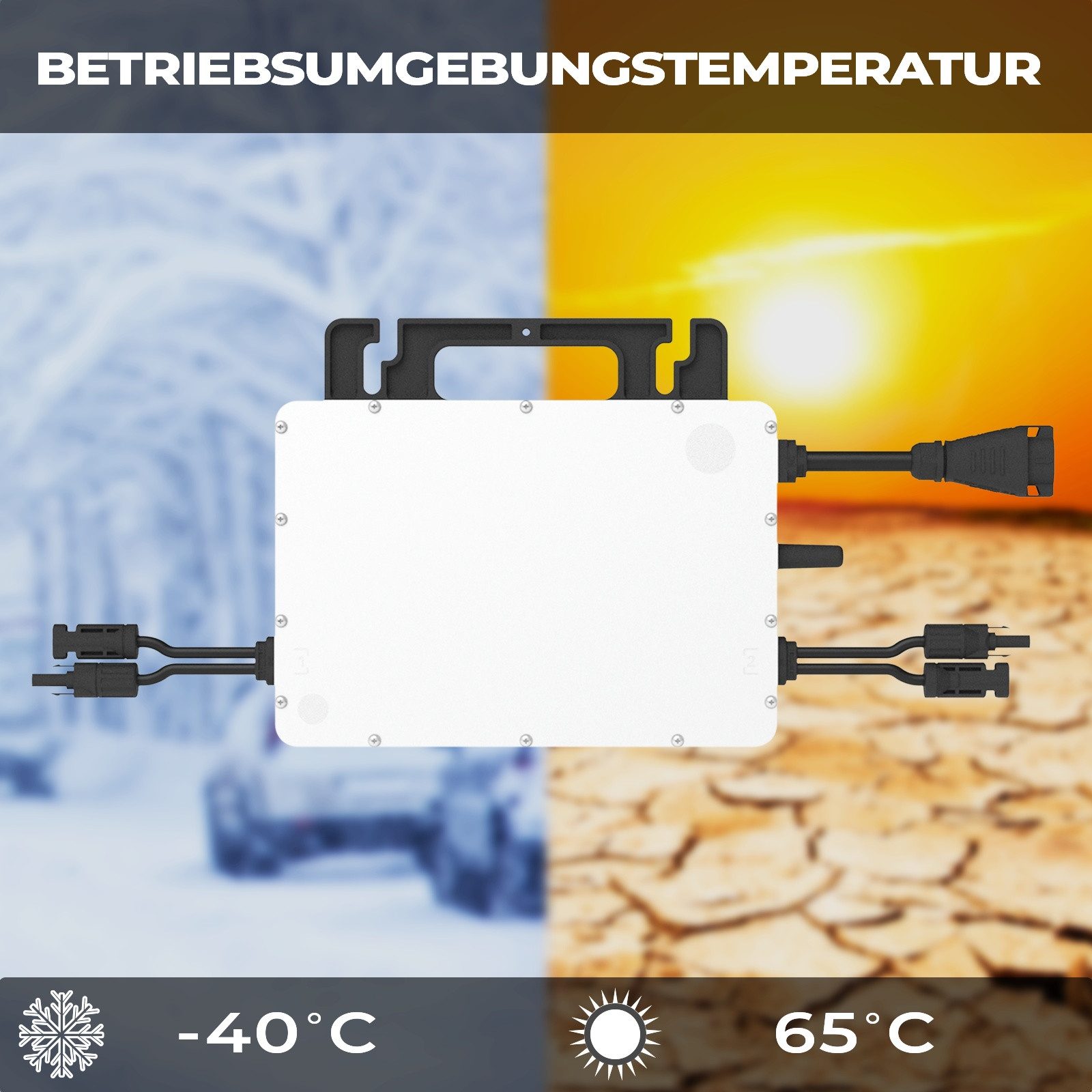SUNNIVA Wechselrichter Hoymiles HMS-800-2T 800W Micro-Wechselrichter für Solarmodule, (Microinverter Inverter für Mini-PV Plug & Play Balkonkraftwerk, Mikrowech – Bild 4 von 5
