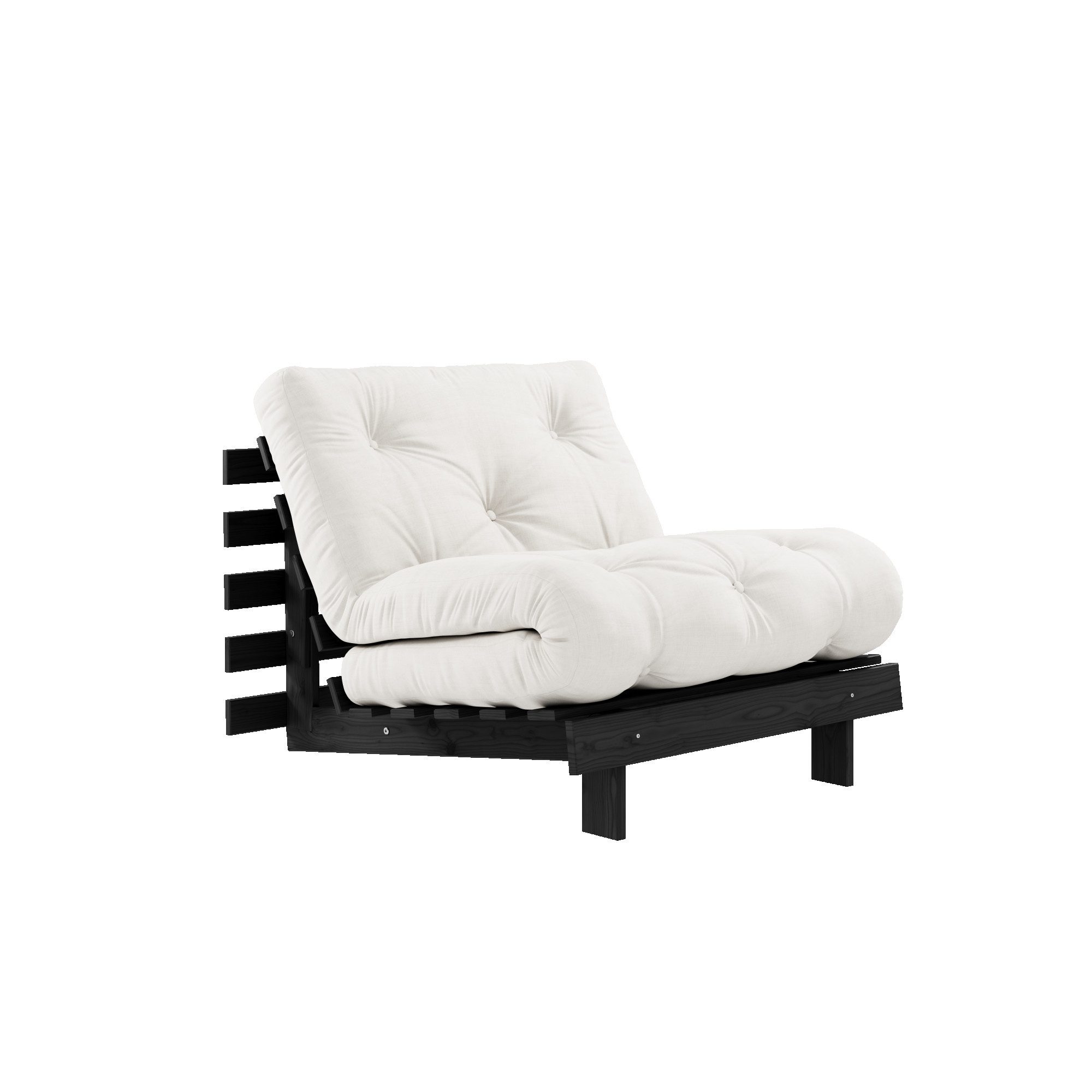 Karup Design Daybett Roots Sofa Bed, Schlafsofa, Bettfunktion, FSC®-Massivholz, B: 90 cm, Inkl. Futonmatratze. Made in Europe, minimalistisches Design