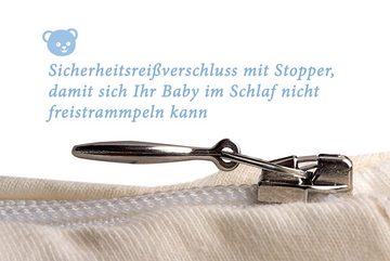 Alvi® Babyschlafsack Alvi Baby Mäxchen Außensack Schlafsack Exclusiv, über 2 Größen mitwachsend, atmungsaktiv bis 60 Grad waschbar aus 100% Baumwolle viel Strampelfreiheit mit Komfortrückenteil