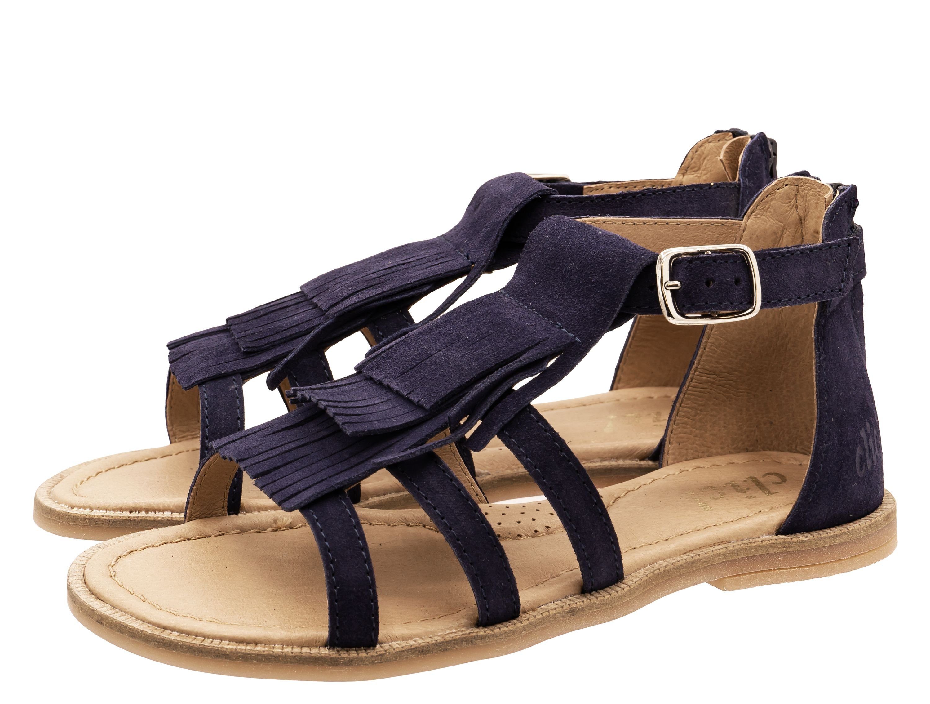 Clic »Clic Sandalen Mädchen 20689 Leder Blau Fransen« Sandalette online  kaufen | OTTO