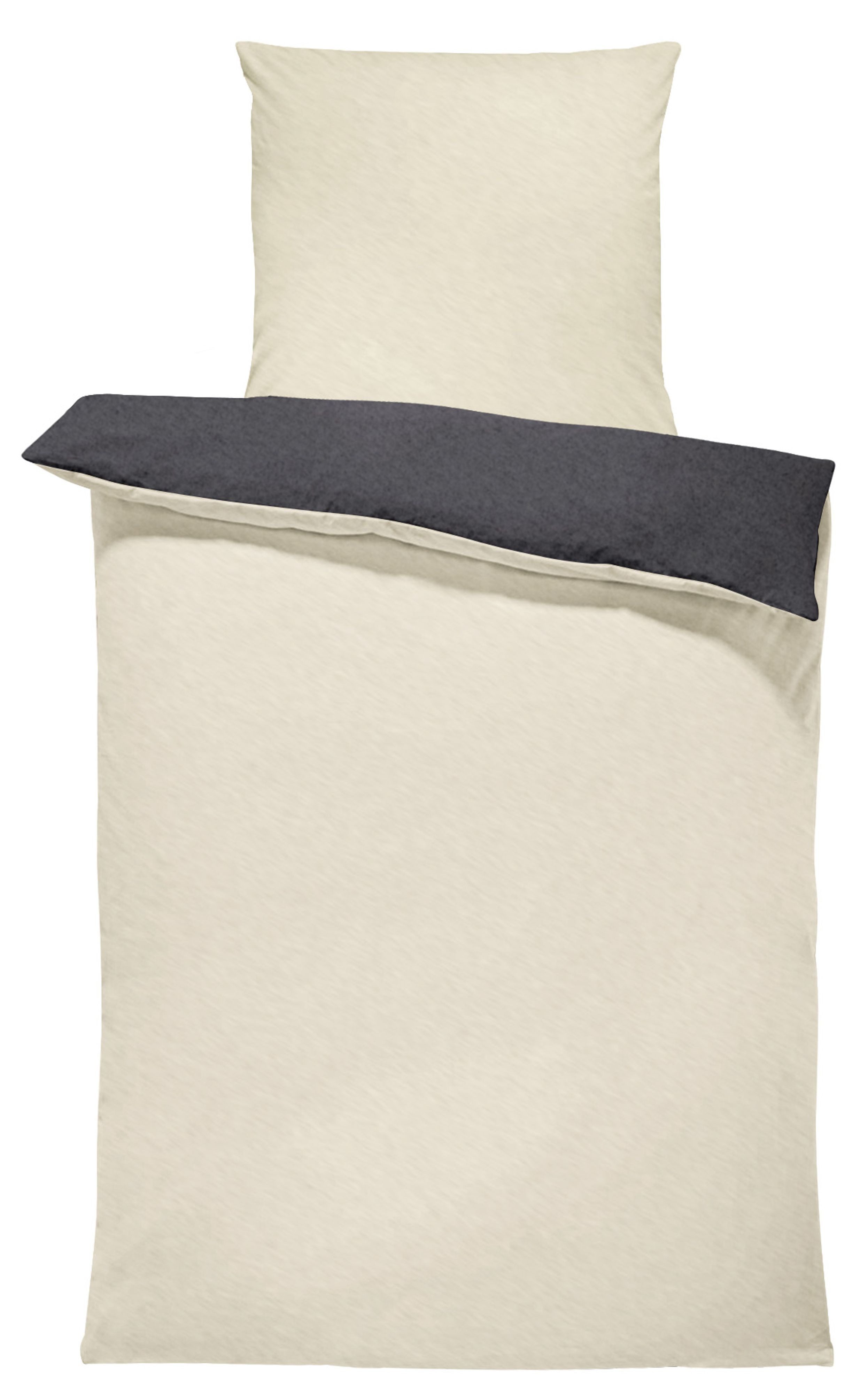 One Home Bettwäsche Doubleface Unifarben, Fleece, 2 teilig, Wende modern, kuschelig flauschig warm weich Winter Komfortgröße