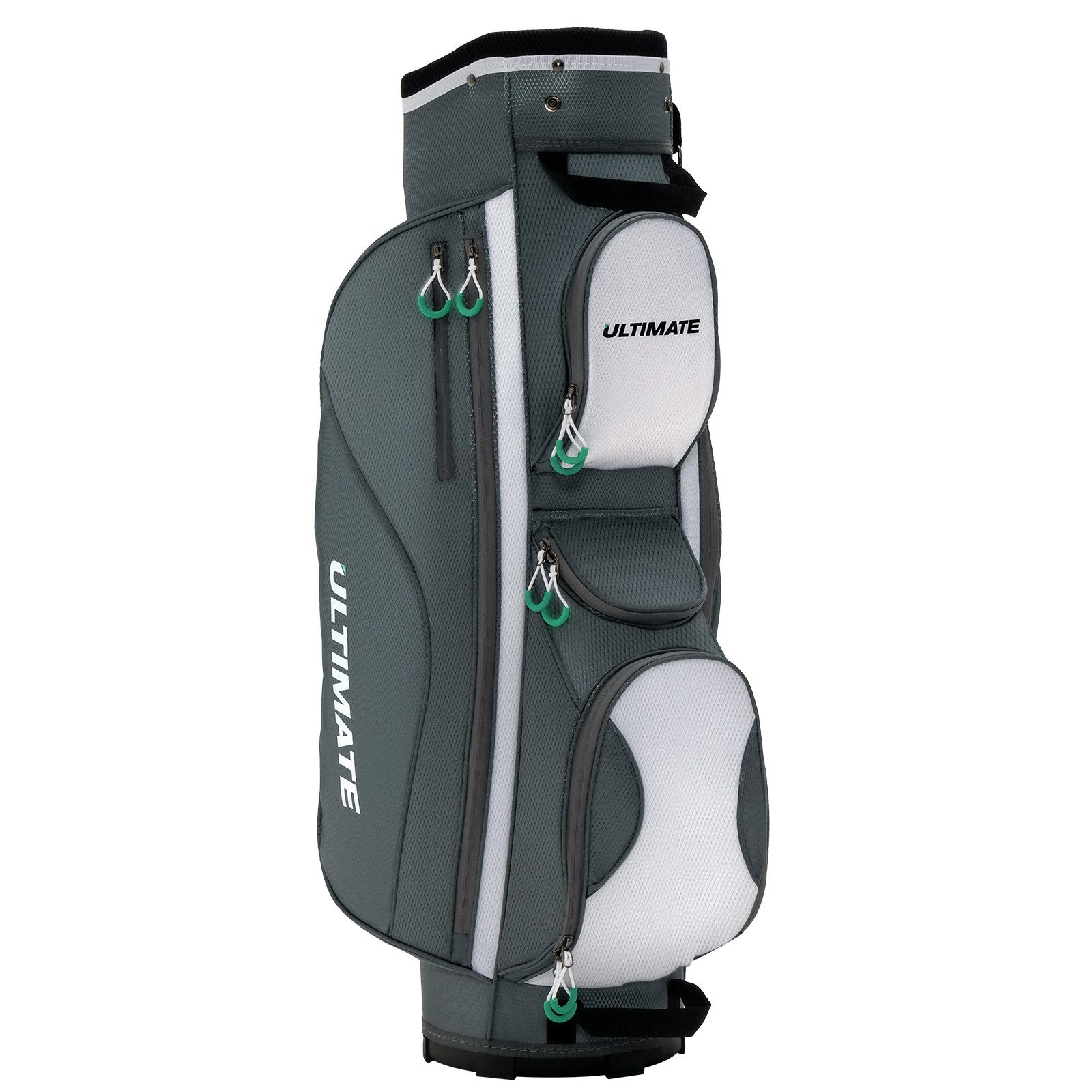 COSTWAY Golftrolley + Golfbag, mit Regenhaube, Tragegriffe & Schultergurt