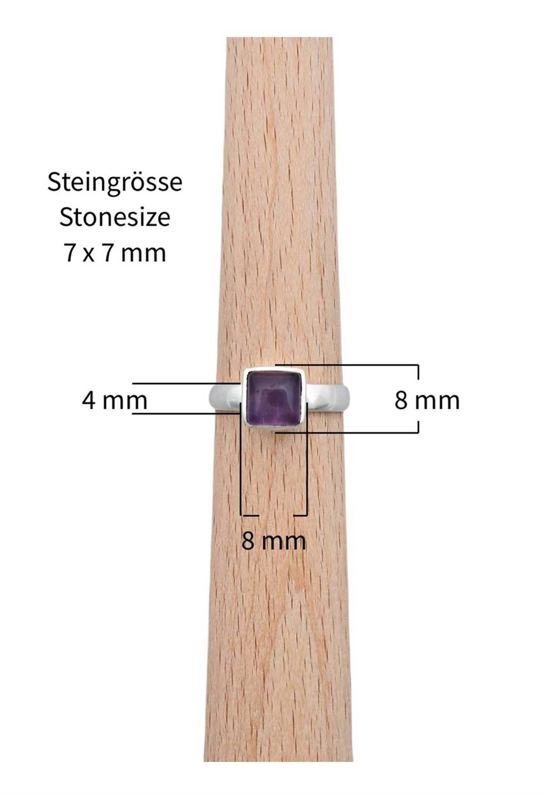 mantraroma Silberring 925er Amethyst mit Silber