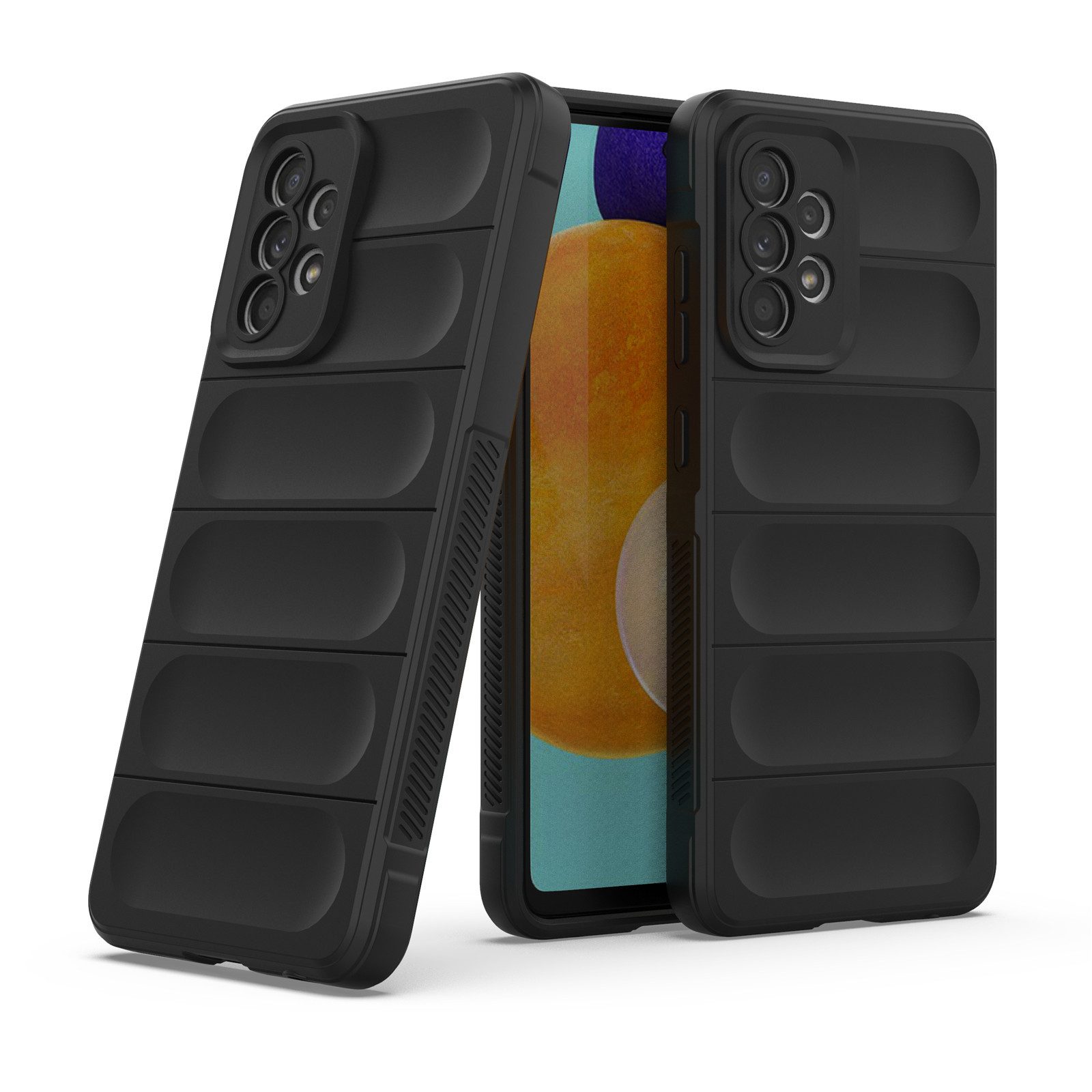 betterfon Smartphone-Hülle Outdoor Case für Samsung Galaxy A52 / A52s 5G Back Cover Schwarz, Stoßfestes TPU, formstabil, flexibel & mit Kameraschutz