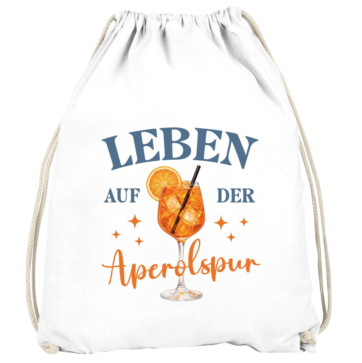 MoonWorks Turnbeutel Turnbeutel Spruch Lustig - Leben auf der Aperolspur- Gruppenoutfit