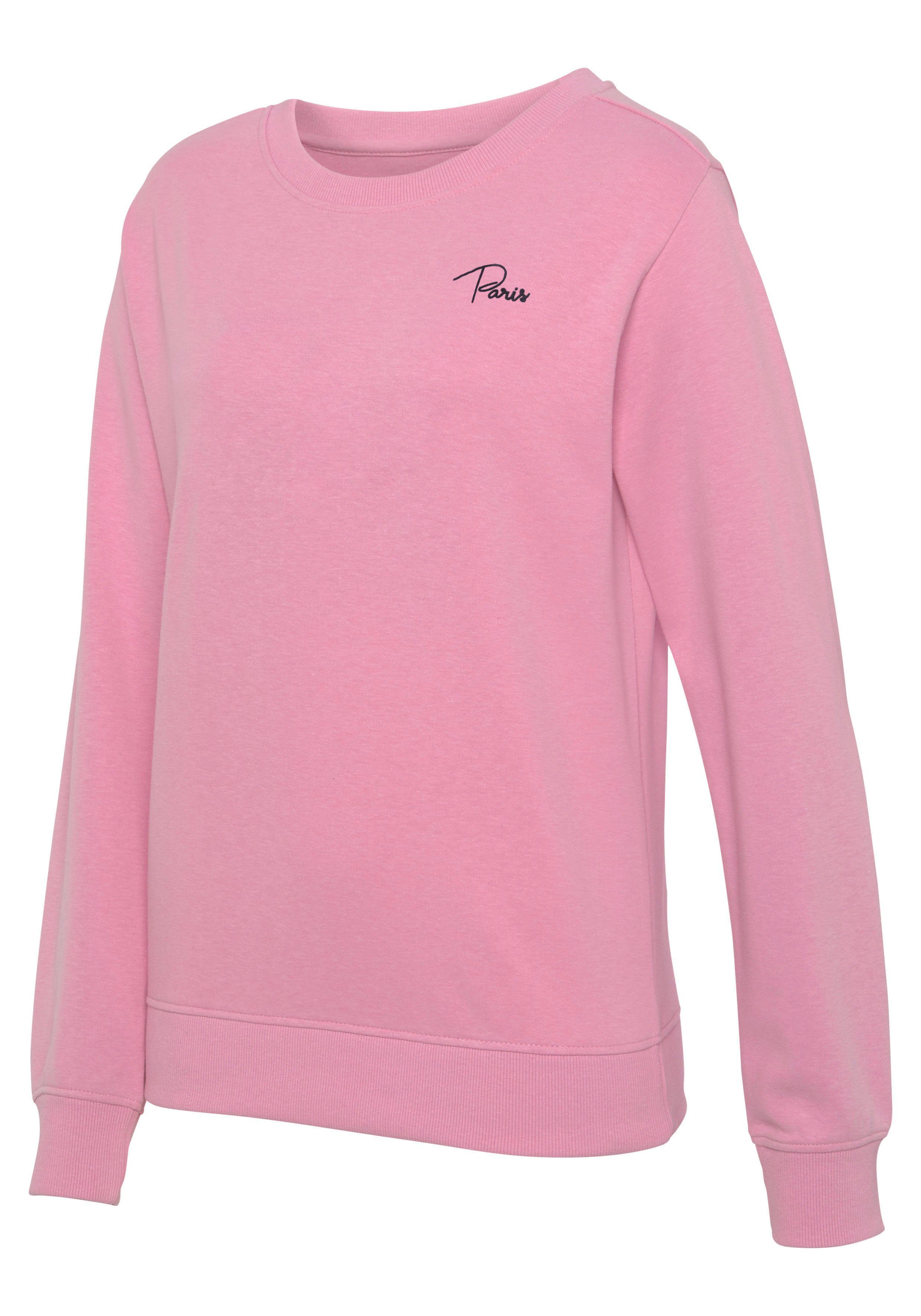 Vivance Sweatshirt mit "Paris" Stickerei, Loungewear – Bild 4 von 5