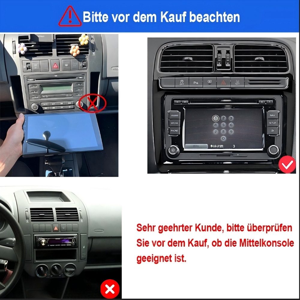 ESSGOO Für VW Polo 6R 6C 2009-2017 4+64GB Android 15 USB Autoradio (RDS, Digitalradio (DAB), FM, AM, Carplay Android Auto GPS Navi WIFI BT USB) – Bild 3 von 5