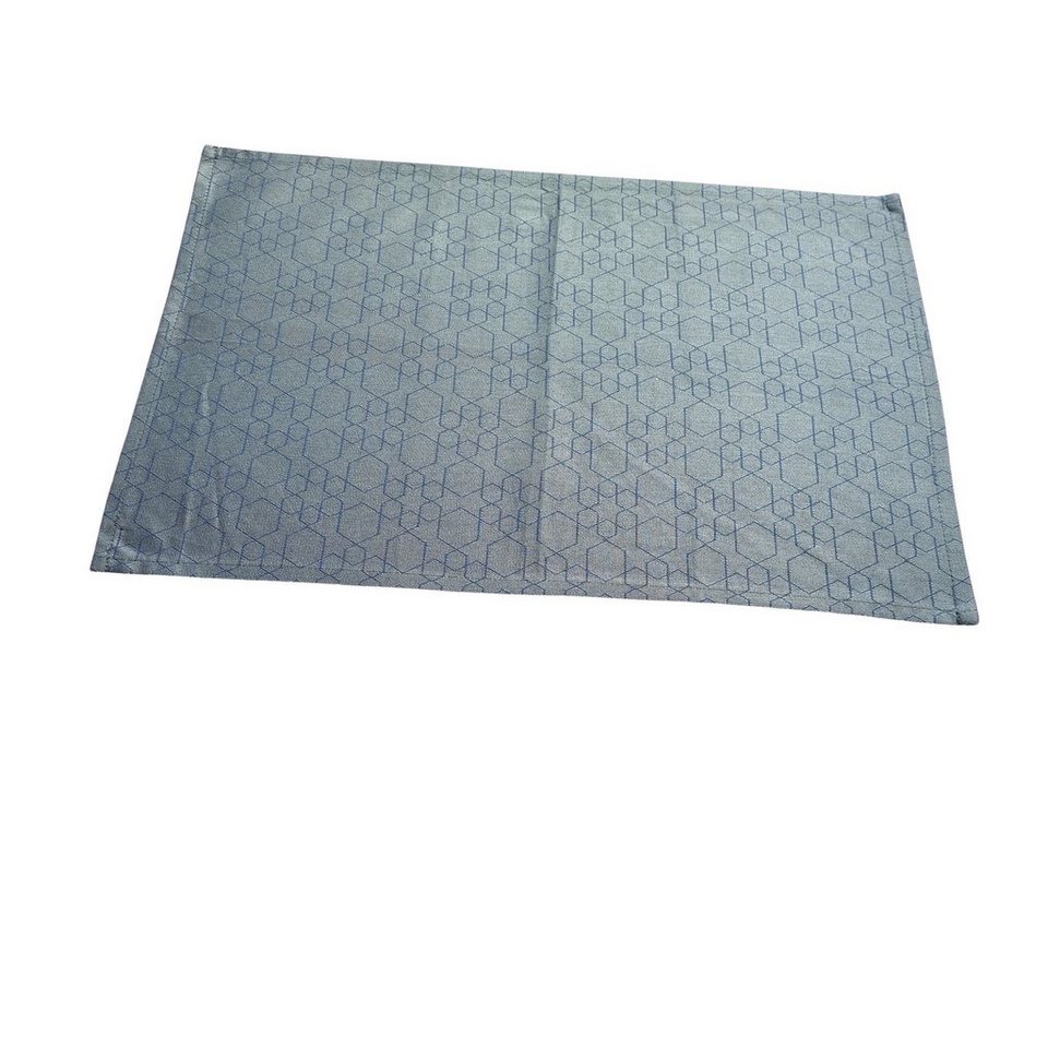 Platzset, N-50761 grau-blau Muster ca. 30x45 cm Premiumqualität (6 Stück),  Bellezza