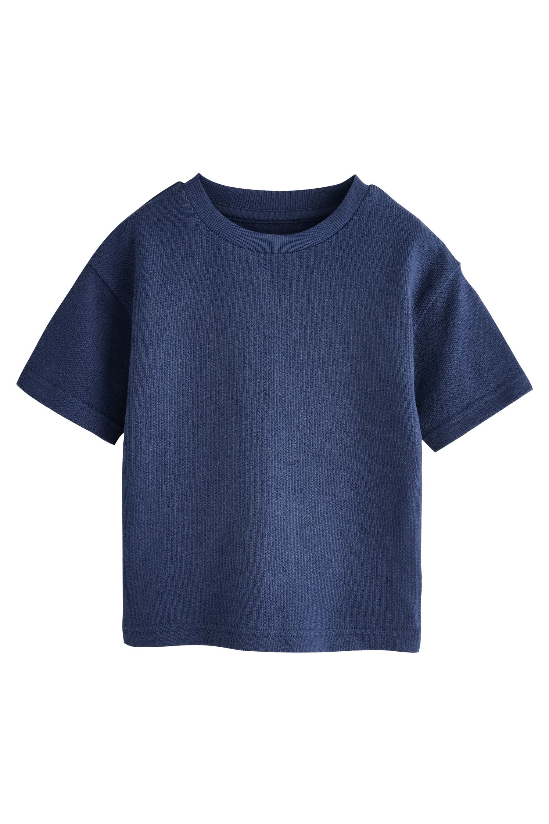 T-Shirt Strukturiertes Kurzarm-T-Shirt