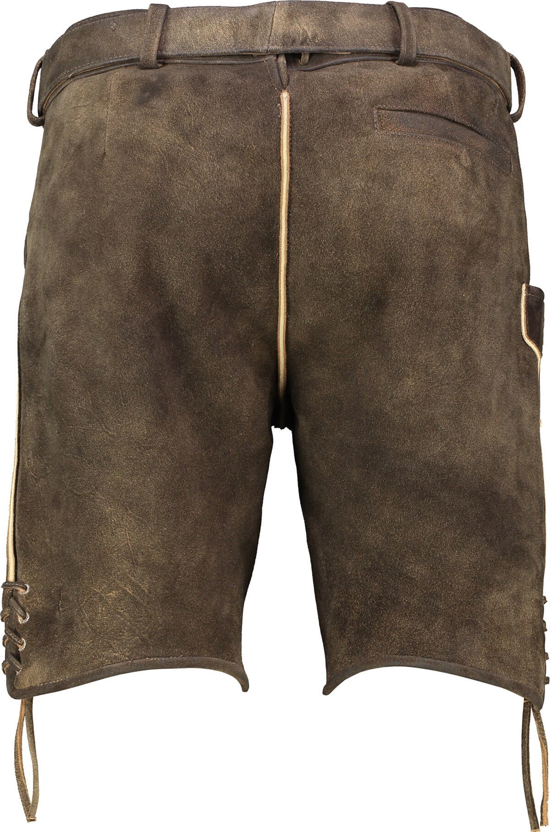 Spieth & Wensky Lederhose SPIETH & WENSKY Leder-Shorts Asper espresso Ziegenleder