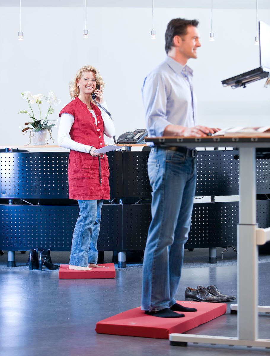 Kybun Balancetrainer kybun Matte mit Stoffbezug 46 x 46 x 6 cm, anthraz