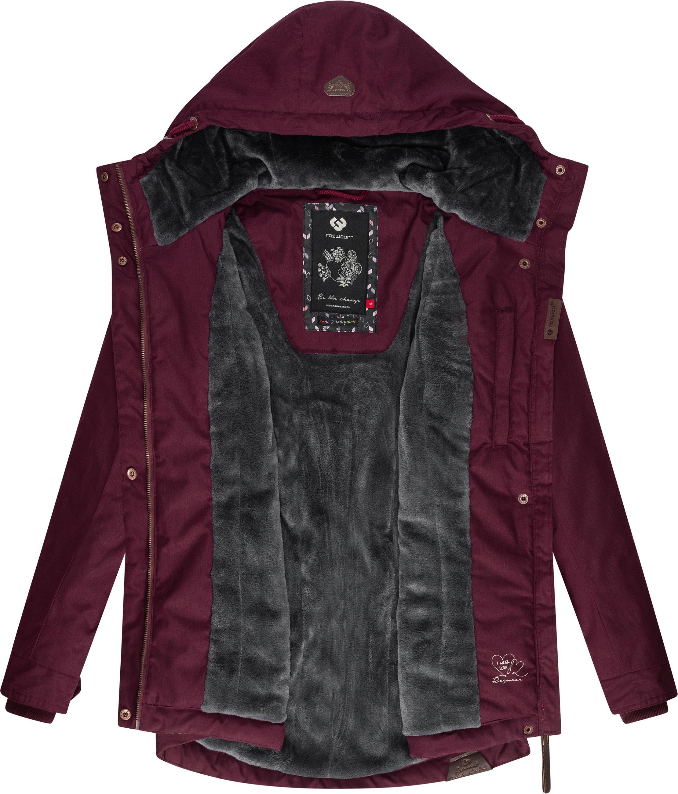 Ragwear Winterjacke Monade Damen Winterparka mit Kapuze und m. Fleece gefüttert – Bild 5 von 5