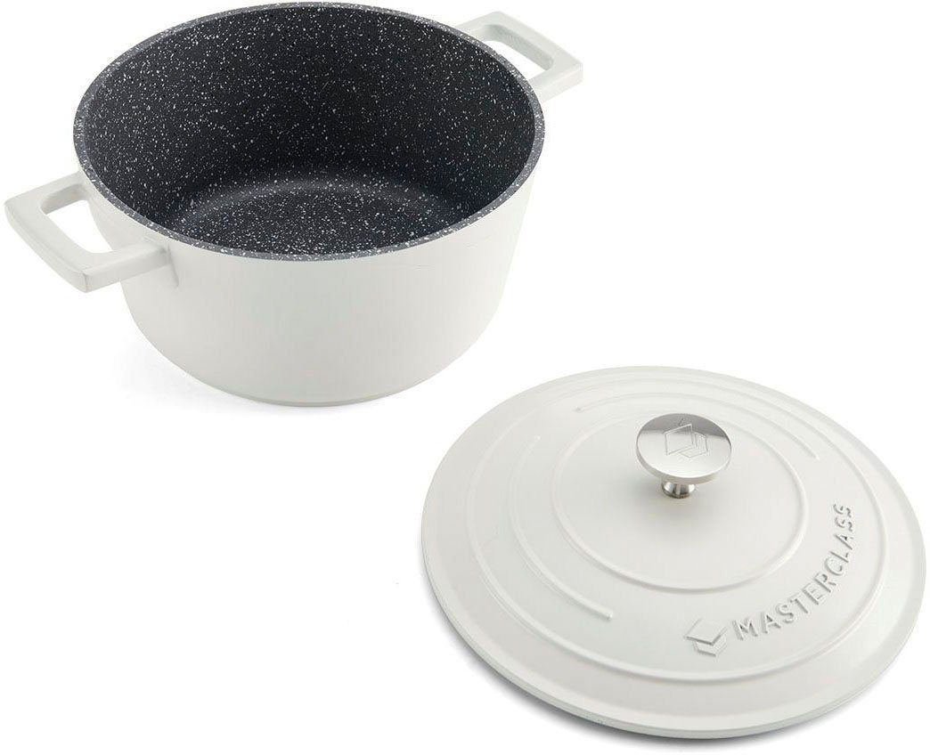 MasterClass Kasserolle MasterClass, Aluminiumguss, 2,5 Liter, rund, ultraleicht,kratzfeste Antihaftbeschichtung,Induktion