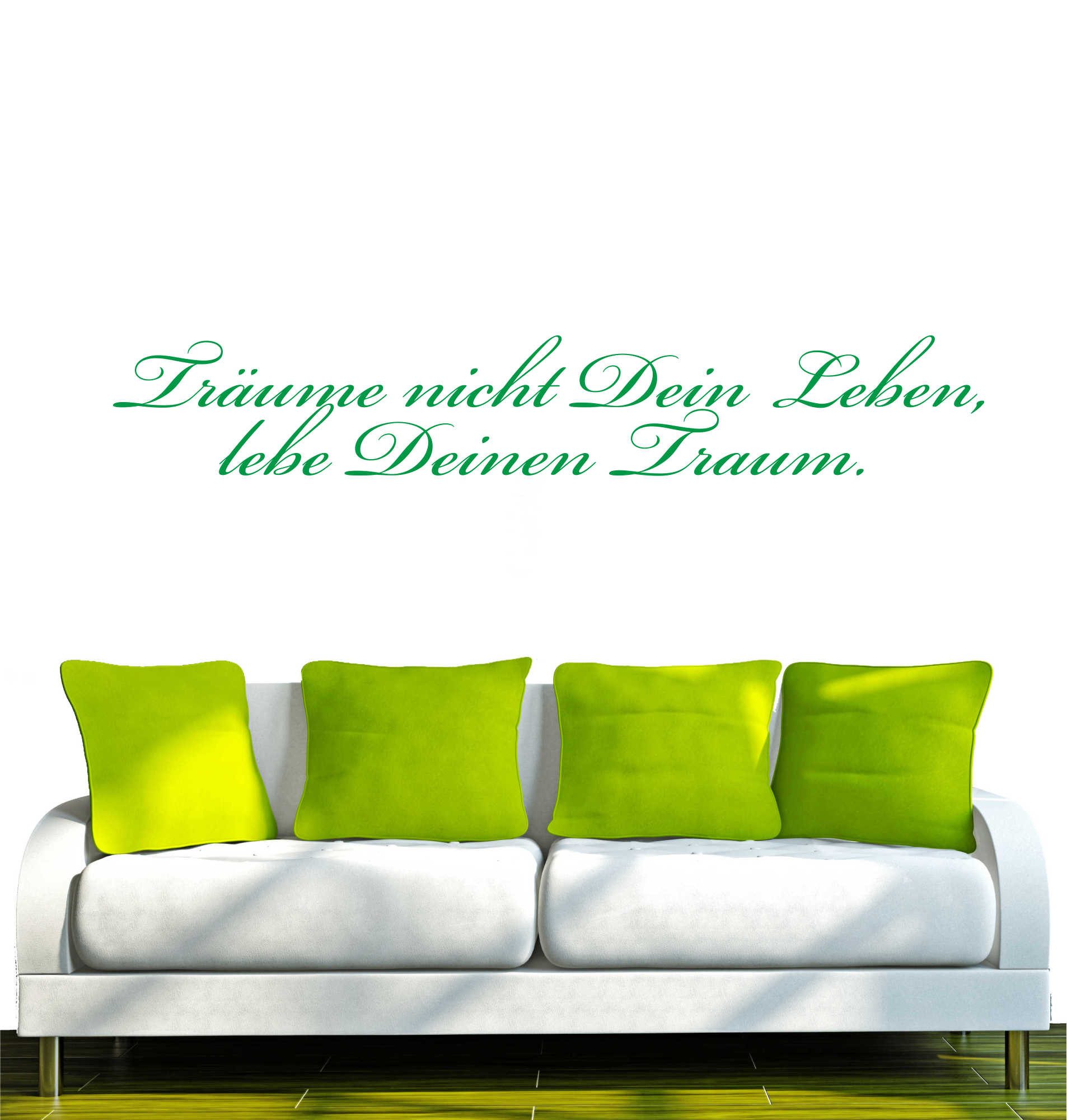 INDIGOS UG Wandtattoo Wandtattoo - Wandaufkleber - w188 Träume nicht Spruch Wandaufkleber