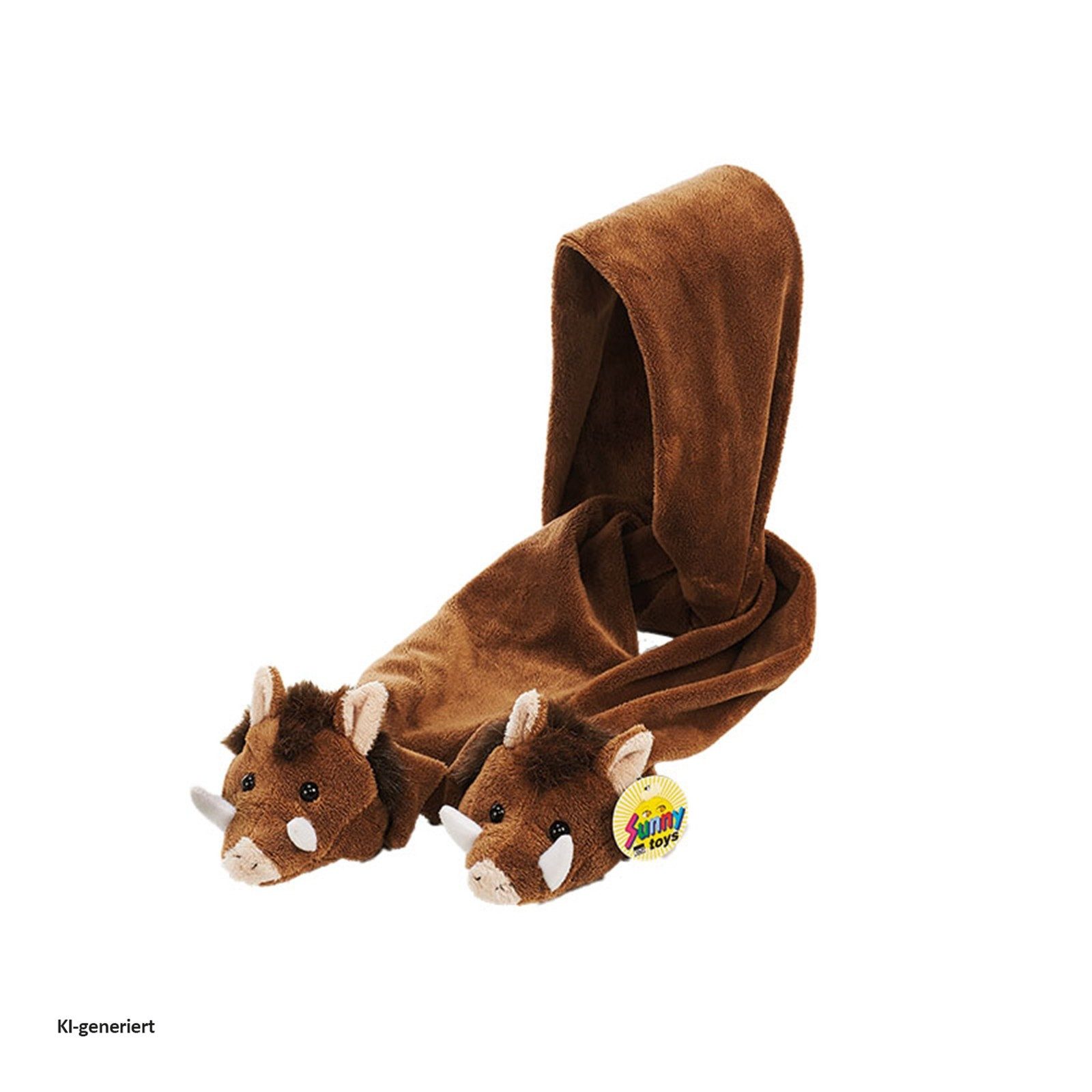 HTI-Living Wollschal Schal aus Plüsch Wildschwein 140 cm, (Stück, 1-St. 1 Schal), weicher Kinderschal